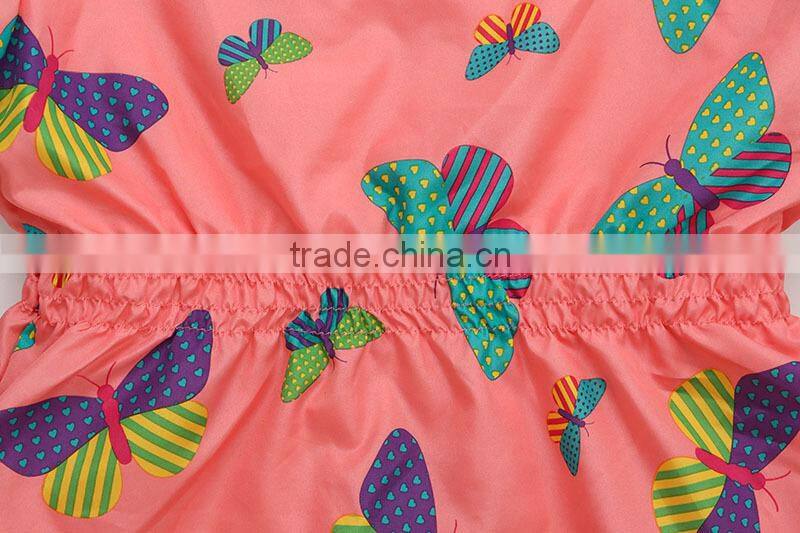 orange color Germeny style outerwear girl kids trench coat children's winter jackets