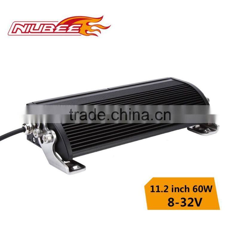 60w 11.2inch IP68 cree led light bars for trucks
