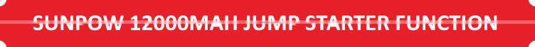 SUNPOW Auto Parts Model K3 12000mah Jump Starter