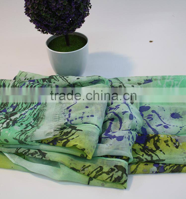 2016 printting viole scarf 100% voile Spring Summer scarf