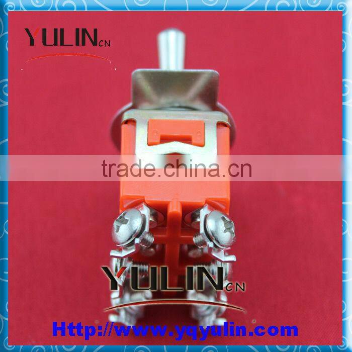YULIN 1322 6Pins Screw Terminal 6Amp Mini ON-OFF-ON Toggle Switch