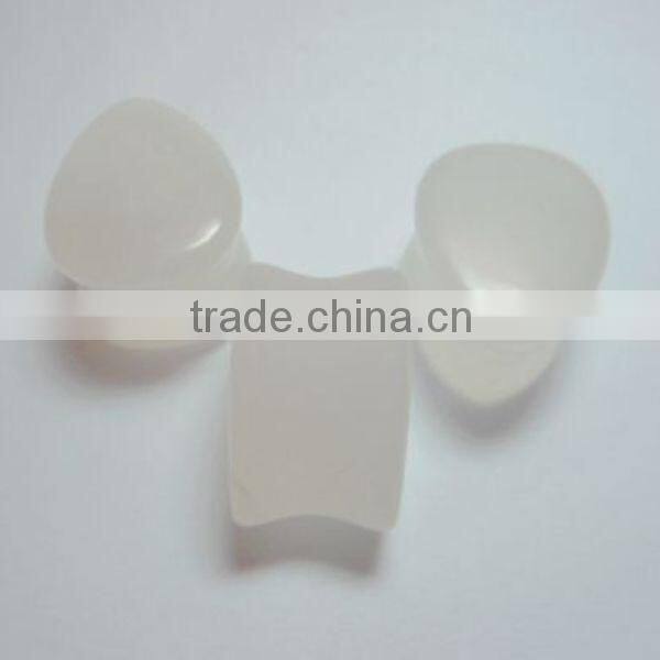 Hot sale semi precious stone earring white jade body jewelry