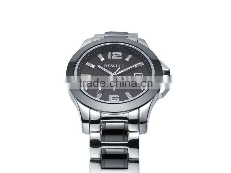 Fashion Woods stainless steel with wooden quartz Mens watch - runs and keeps time