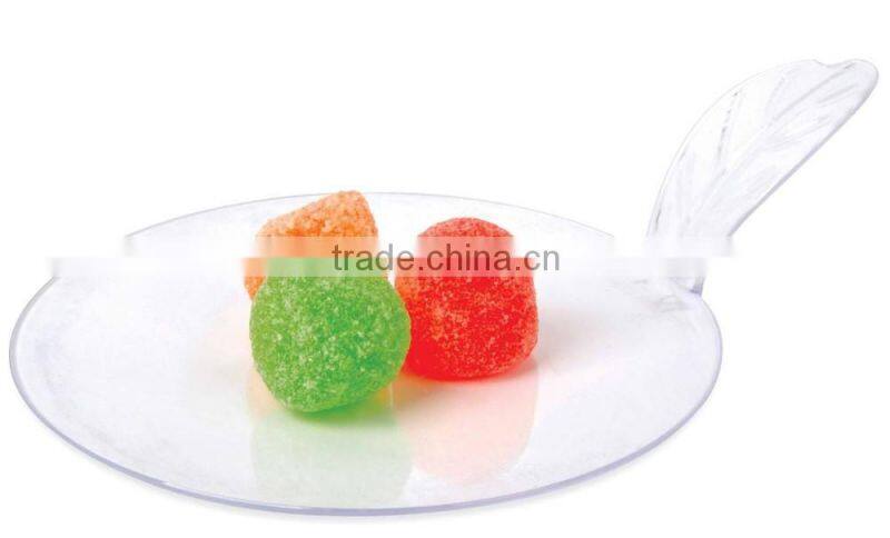 disposable plastic spoon cake dessert candy round dish