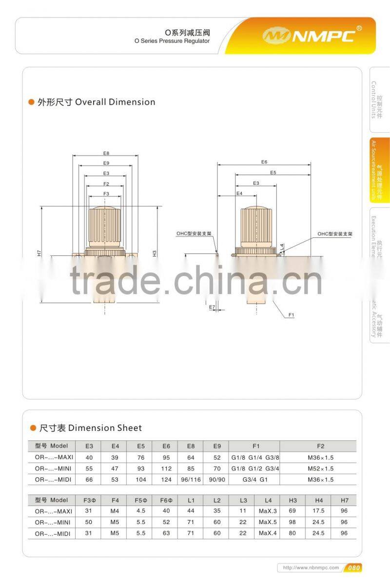 High quality O series regulator festo valves