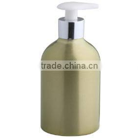 Empty refillable cosmetic aluminum airless lotion bottle 350ml