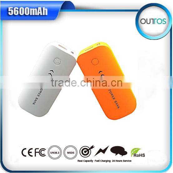 Recharge External Battery Pack For mp3 Mobile Phone 5600mah power bank