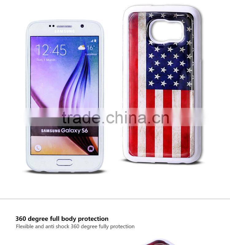 Various colors and types epoxy gel skin TPU case for Samsung S6 for Samsung