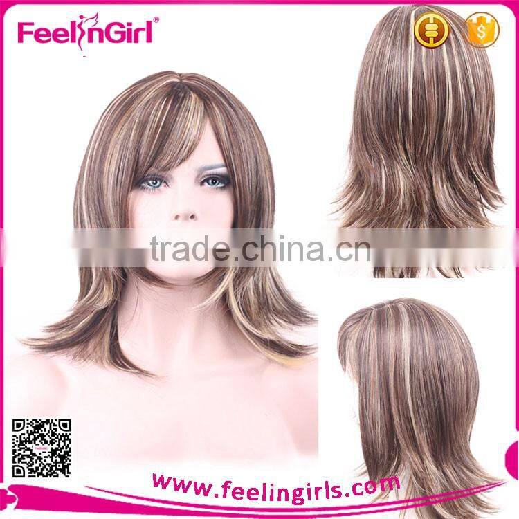 2016 Wholesale high quality short synthetic wig for girl