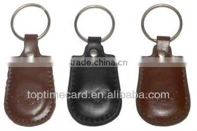 Leather RFID keychain