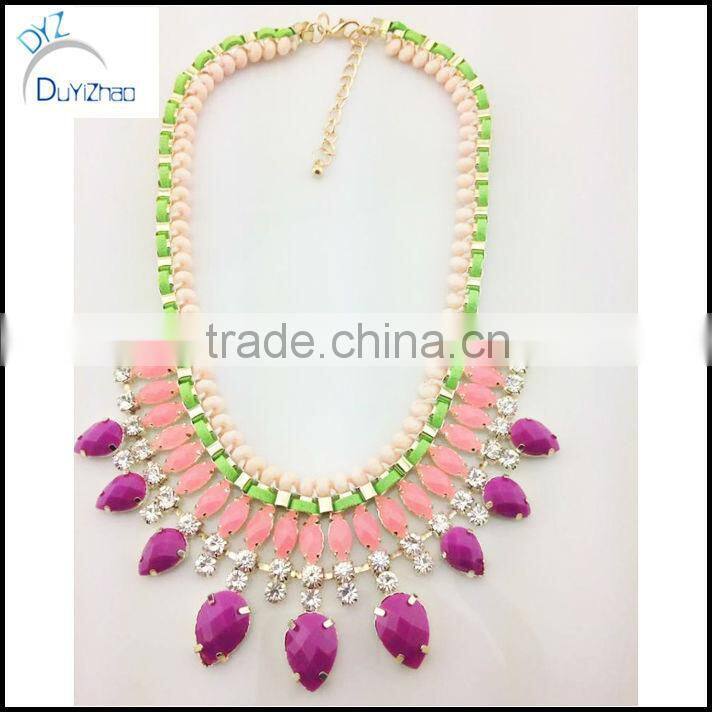 Vintage Design Fashion Copper Plated Chain Bubble Statement necklace