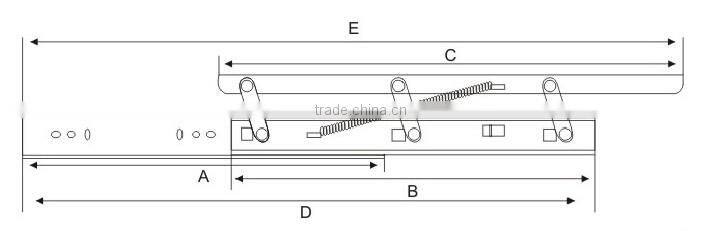 Heavy-duty spring lifting table Guide Rail with soft close(table extension mechanism)
