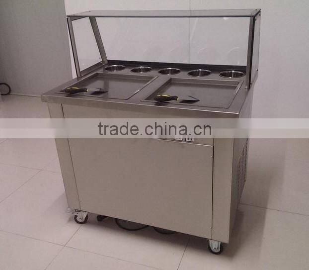Fry ice cream roll machine