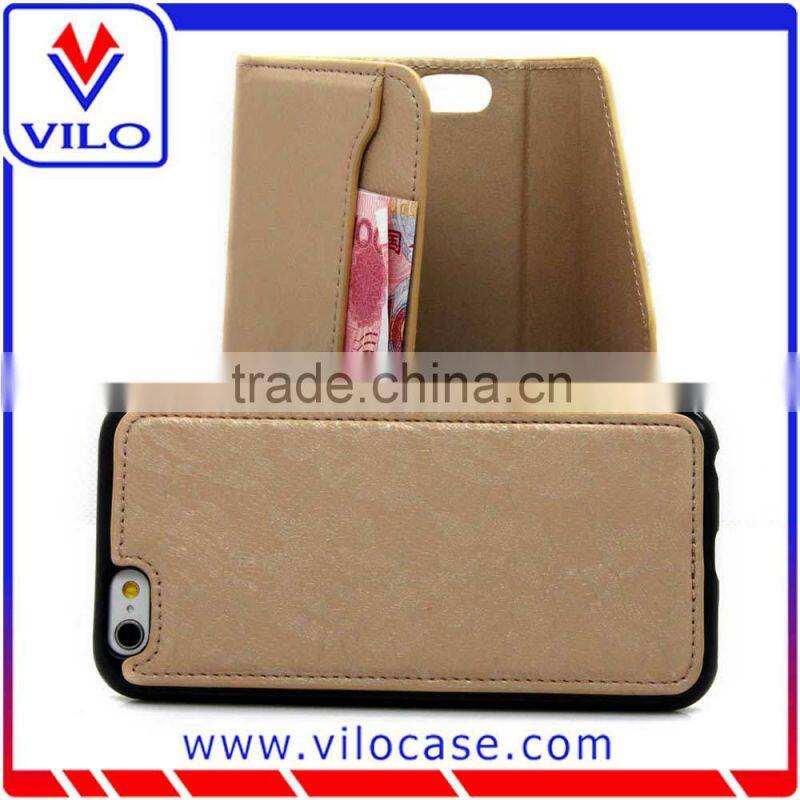 Luxury high quality wallet leather case for iphone 6s
