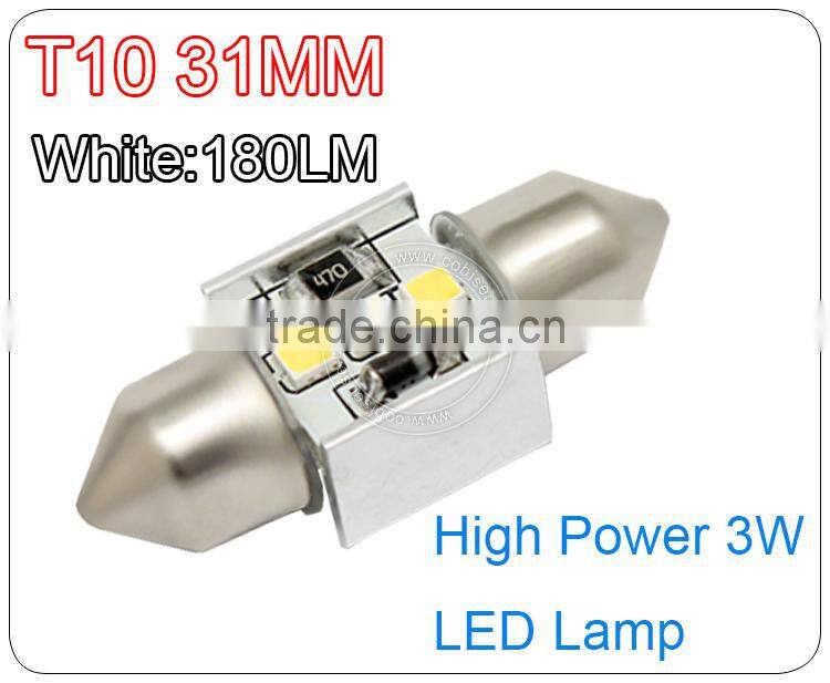 T10 bulb socket festoon reading led lamp, van white led lamp guangzhou auto parts