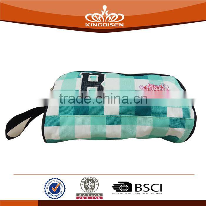 fashion double zipper pencil bag for kids