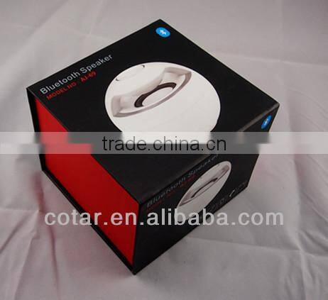 2015 black mini bluetooth speaker with led light cool round shape wireless speaker