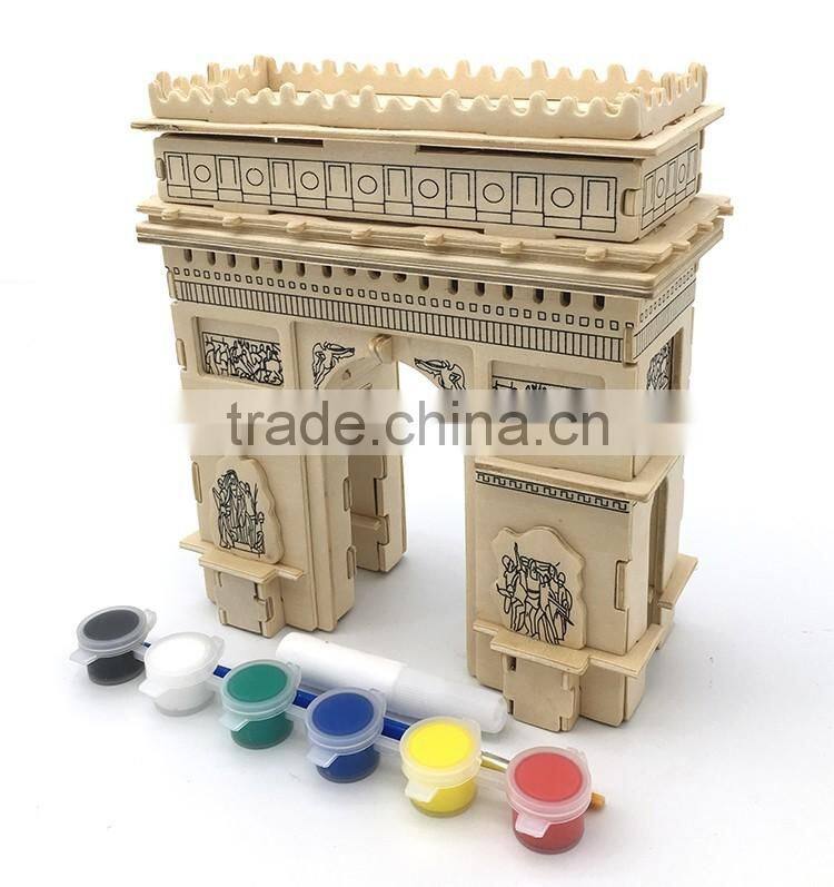 Drawing Triumphal Arch Educational 3D Wooden Puzzle