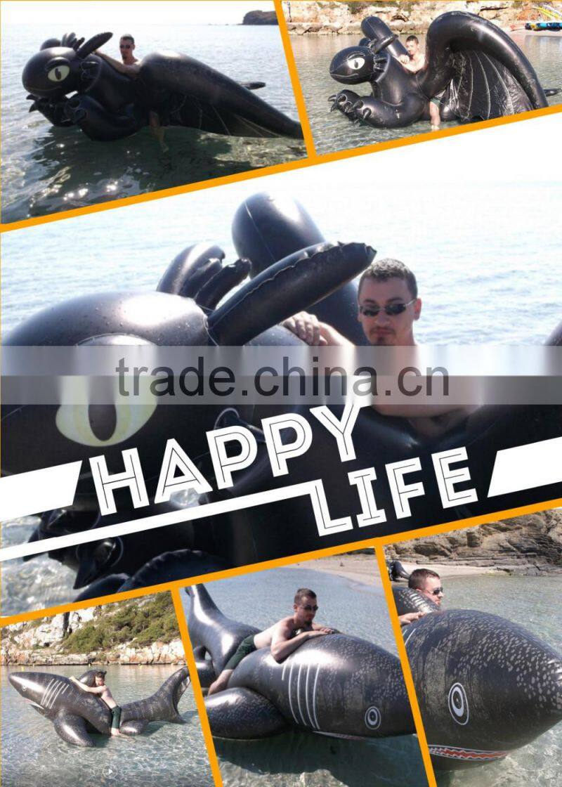 Most Popular Cartoon for Man Interesting Design Inflatable Sexy Black Dragon Toy