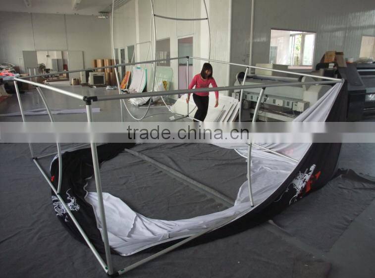 folding pop up round hanging display rack hanging banner for exhibition