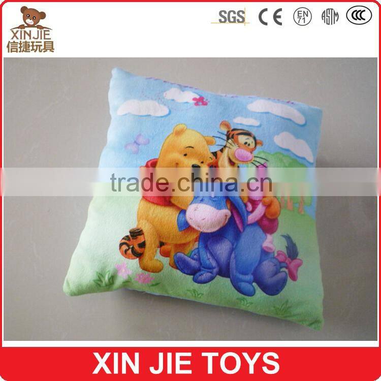 customize plush printing pillow hot selling stuffed square pillow good quality printing pillow