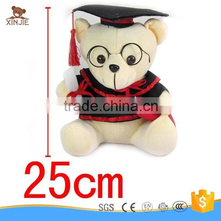 custom plush graduate bear toy best selling soft stuffed graduate bear toy