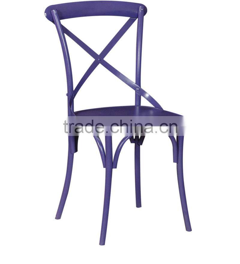 X CROSS METAL DINING CHAIR , INDUSTRIAL JODHPUR METAL DINING CHAIR