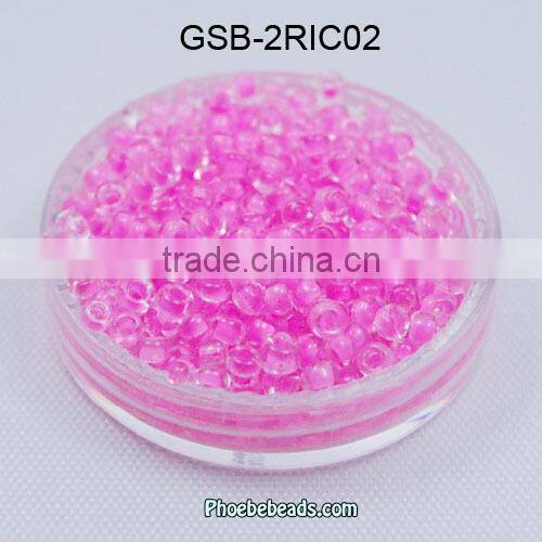 Wholesale Popular Decorative Material Inside Colors Seed Bead Patterns GSB-2RIC02