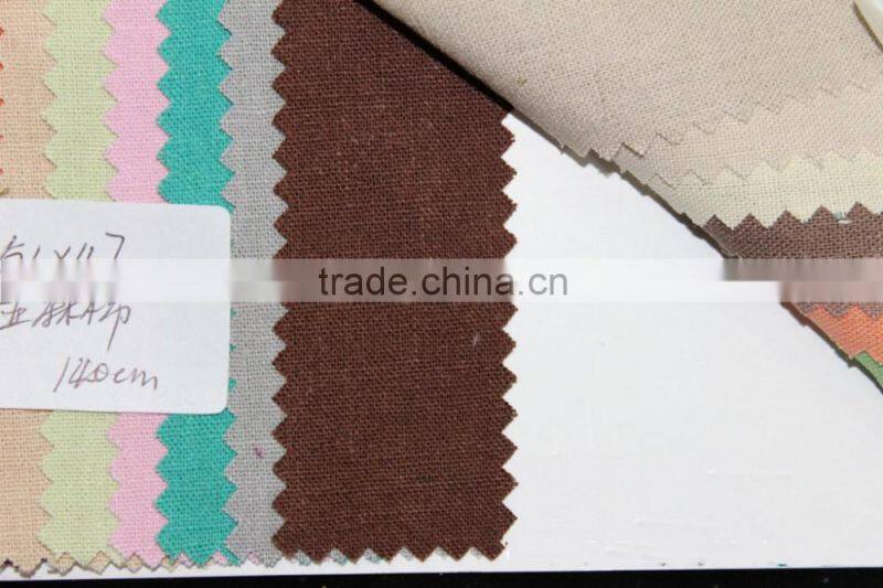 Solid Color Cotton Linen Fabric for Garment