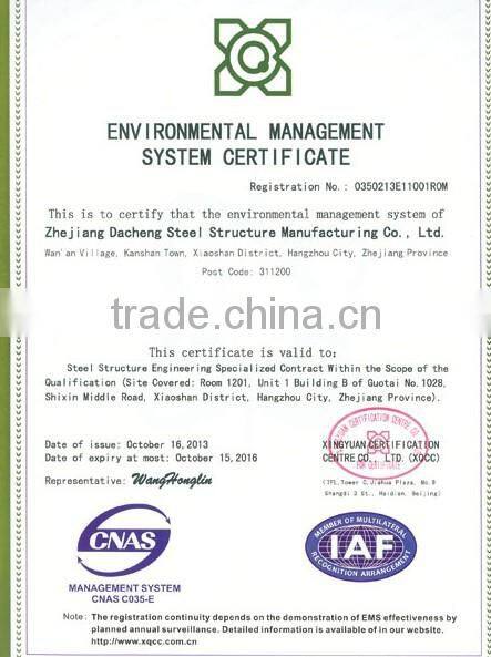 ISOcertificate steel structure poultry house