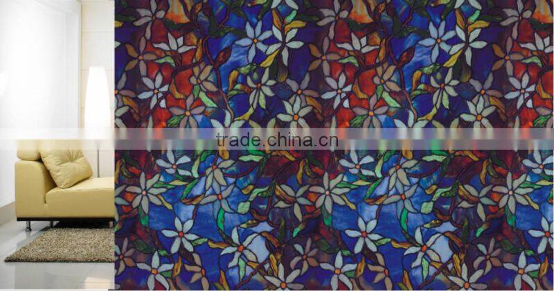 Printing Decorative Removable Tinting Frosted Stained glass window vinyl