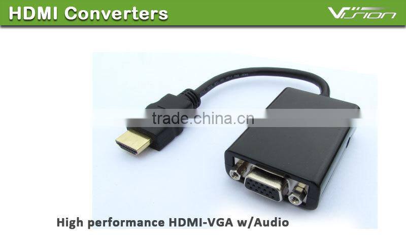 HDMI Male to VGA HD-15 15 Pin Male Adapter Cable Cord for DVD HDTV