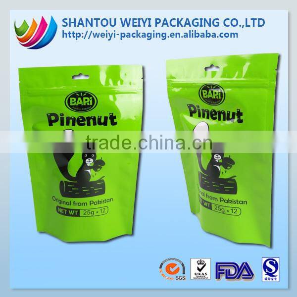 alibaba china supplier wholesale kraft stand up pouch with zipper