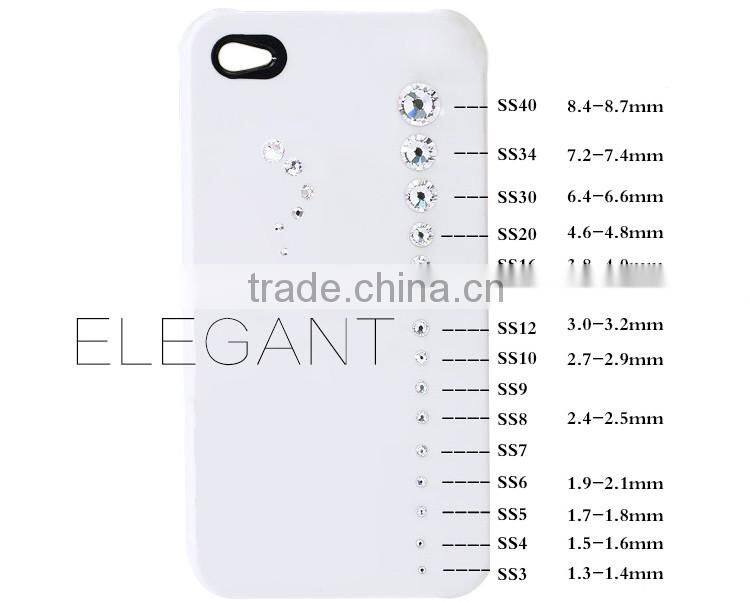 1440pcs SS3 to SS40 Clear Crystal Stone flatback Nail Art Rhinestone