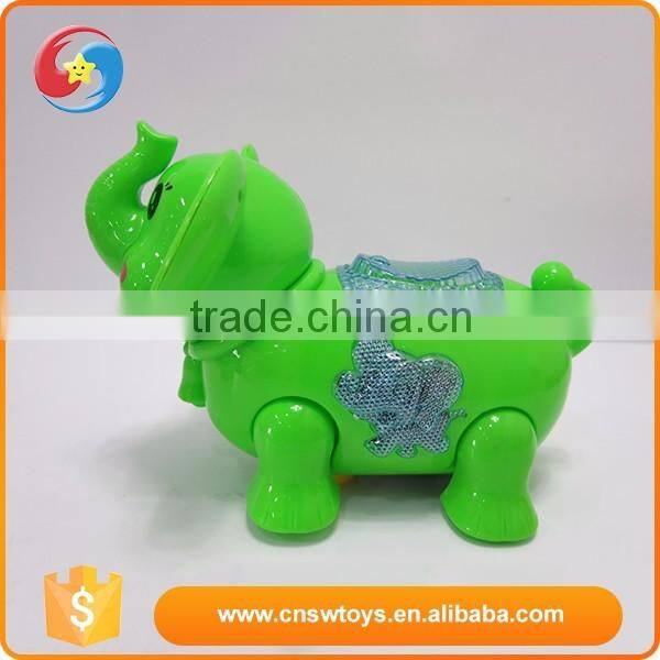 Special moments share with kids green cute elephant B/O toys with light and music