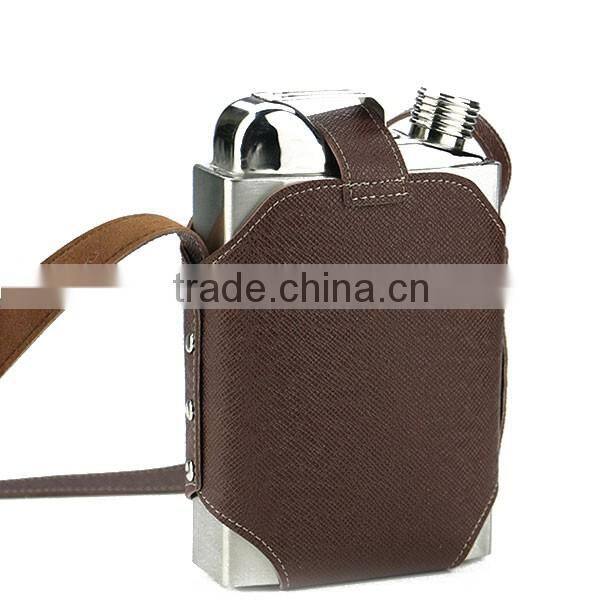 Hip Flask Holster Leather Flask Pouch.With portable outdoor hip flask