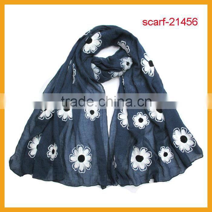 spring embroidery snowflake scarf
