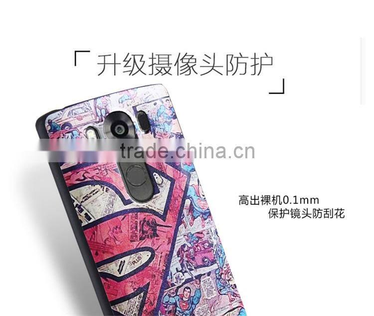 Colored drawing Flower Flag Catoon Soft TPU Silk Skin case for LG G5/LG V10