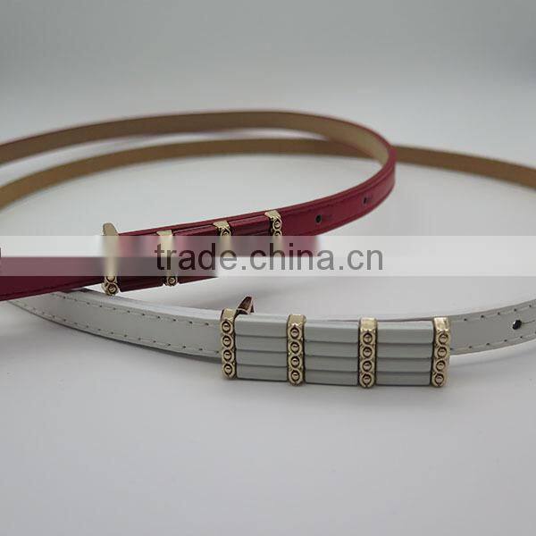 Lady's fashion belt with alloy buckle for dress