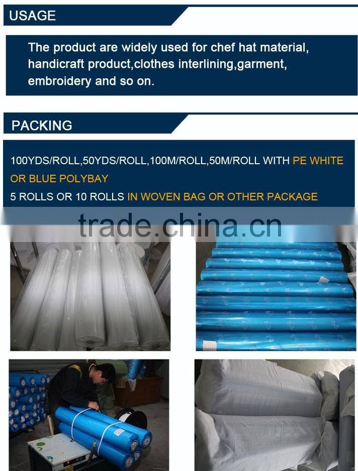 Fusible interlining nonwoven fabric for Dubai market 2016F