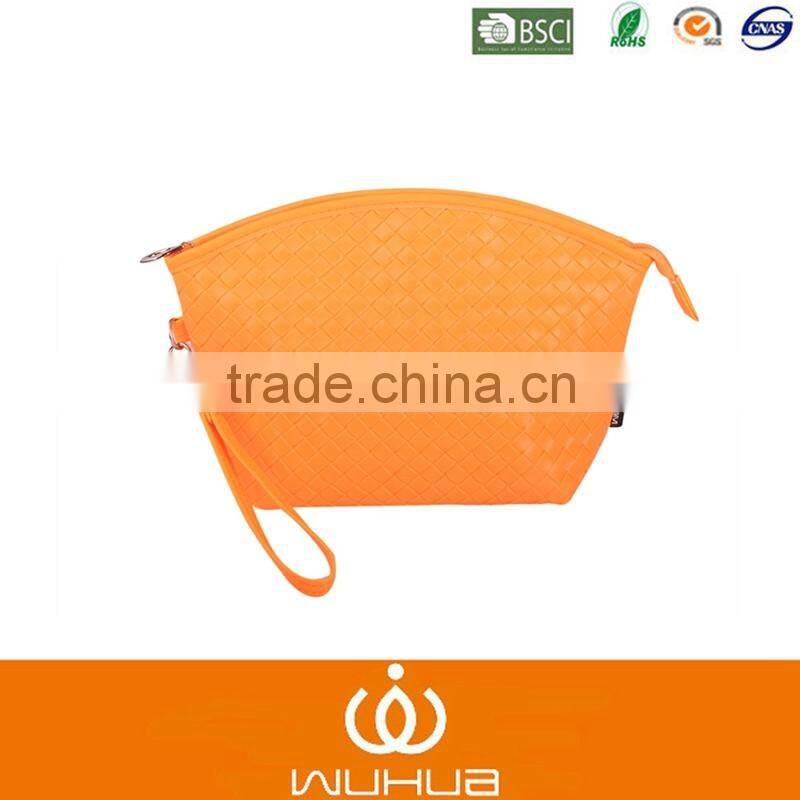 hot sale double-deck cosmetic bag weave makeup bag