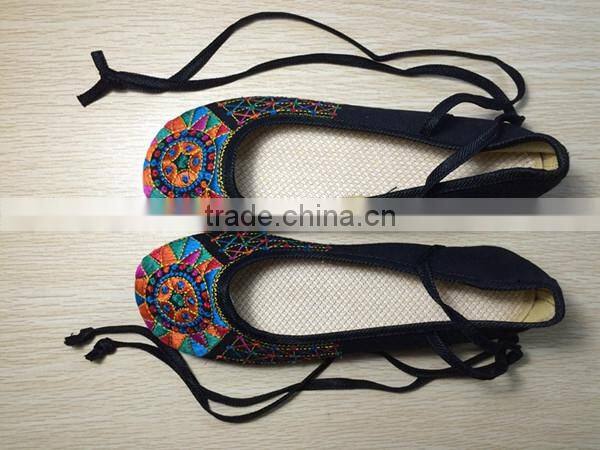 plus size New Fashion Women's Shoes Old Peking Flats,Ladies Embroidery Soft Sole Lace-Up Casual Shoes zapatos mujer