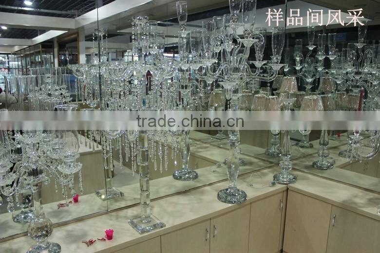 SH1504 wholesale tall replacement glass candle holder candelabra