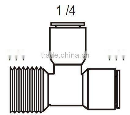 Swivel male Run Tee conncetor