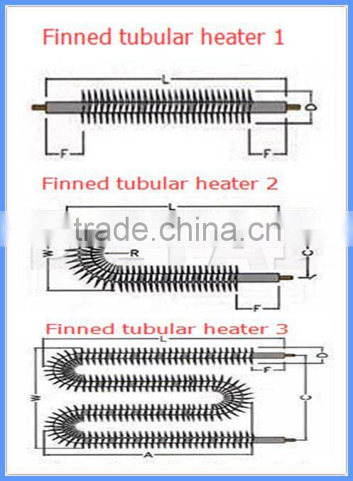 Customized electric finned air tubular heater hot sales in the world