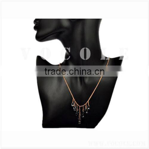 turquoise bib jewelry Ceramic gold plated Pendant Necklace