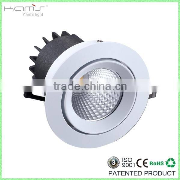 Adjustable spot lighting 5w 7w 9w 12w led ceiling light with lens