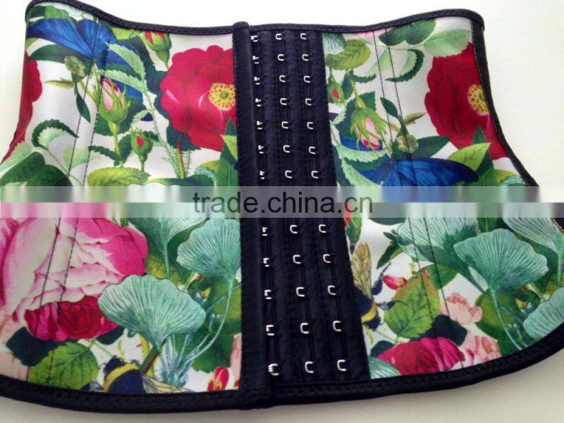 Sport Latex Rubber Waist Trainer Cincher Underbust Corset Body Shaper Shapewear