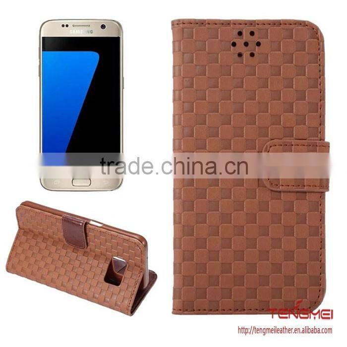 vintage frosted PU wallet for samsung galaxy s7 edge case