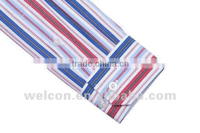 100% cotton stripe long sleeve classic business dress men's no iron shirts